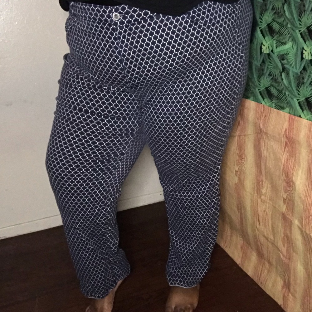 Navy Patterned Slacks